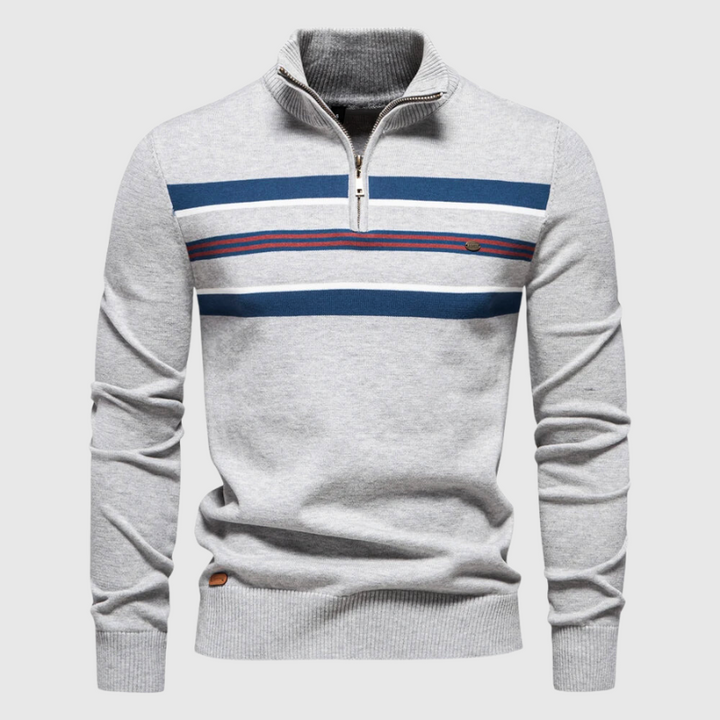 Mens Knit Sweater Quarter Zip Modern Fit