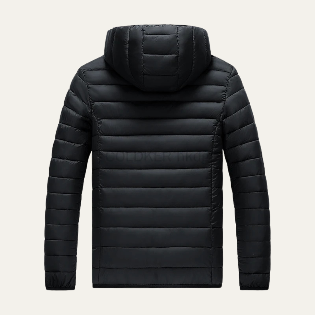 Mens Hooded Puffer Parka Jacket Insulated Winter