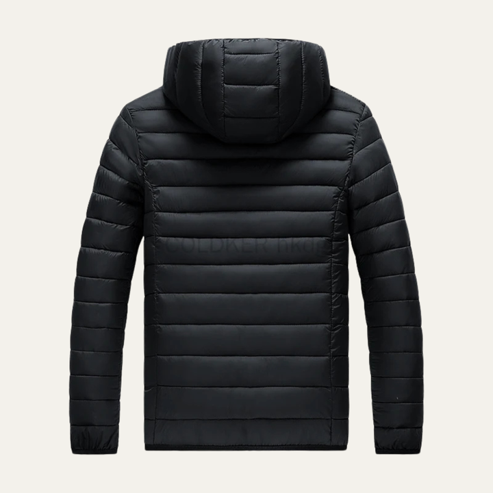 Mens Hooded Puffer Parka Jacket Insulated Winter