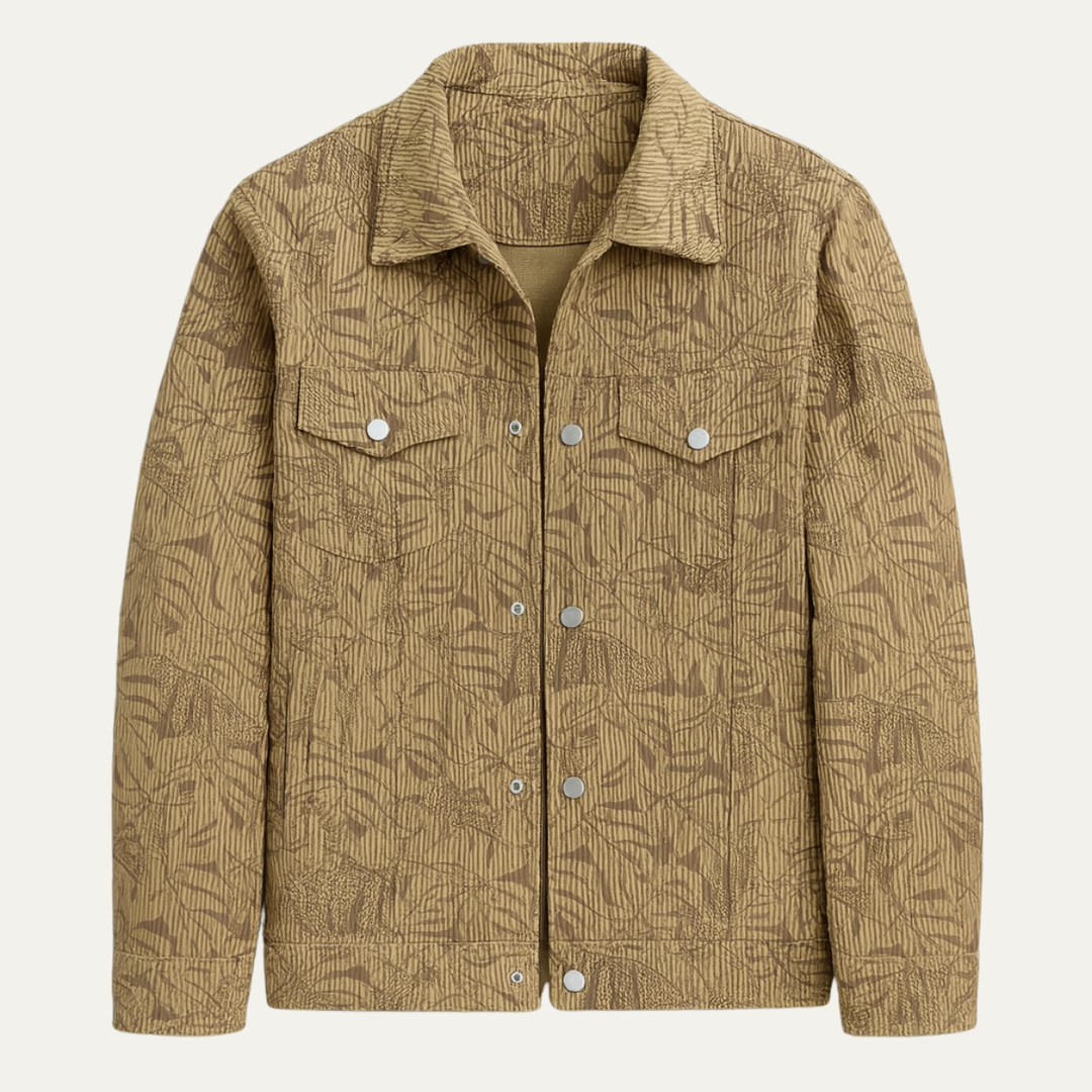 Mens Quilted Jacket Slim Fit Button-Up Warm - BritishMode
