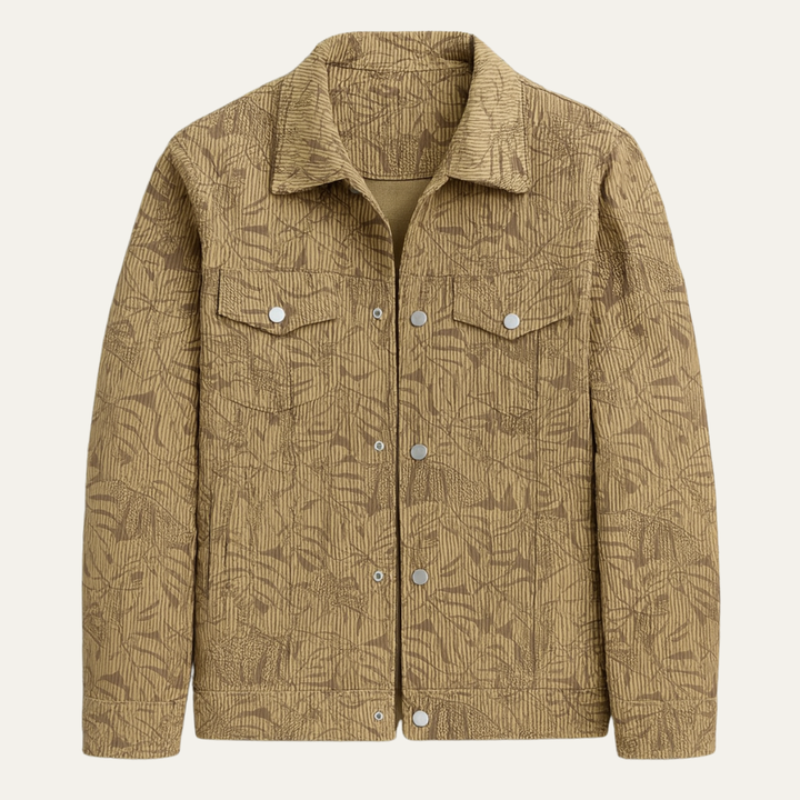 Mens Quilted Jacket Slim Fit Button-Up Warm - BritishMode