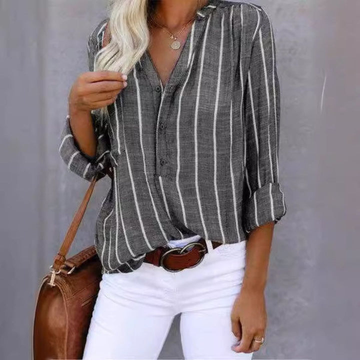 Womens Cotton Blend Shirt Relaxed Fit