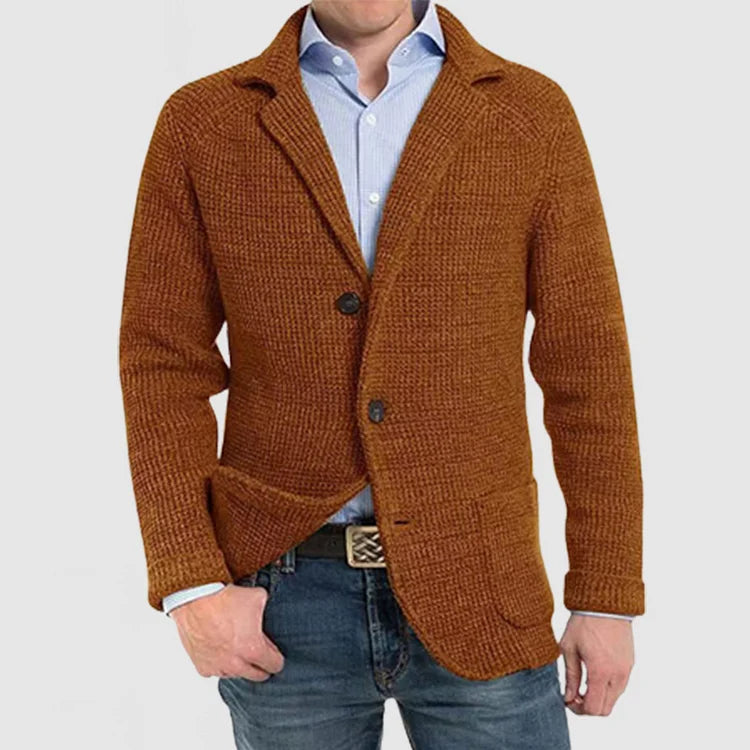 Mens Knit Blazer Jacket Classic Fit
