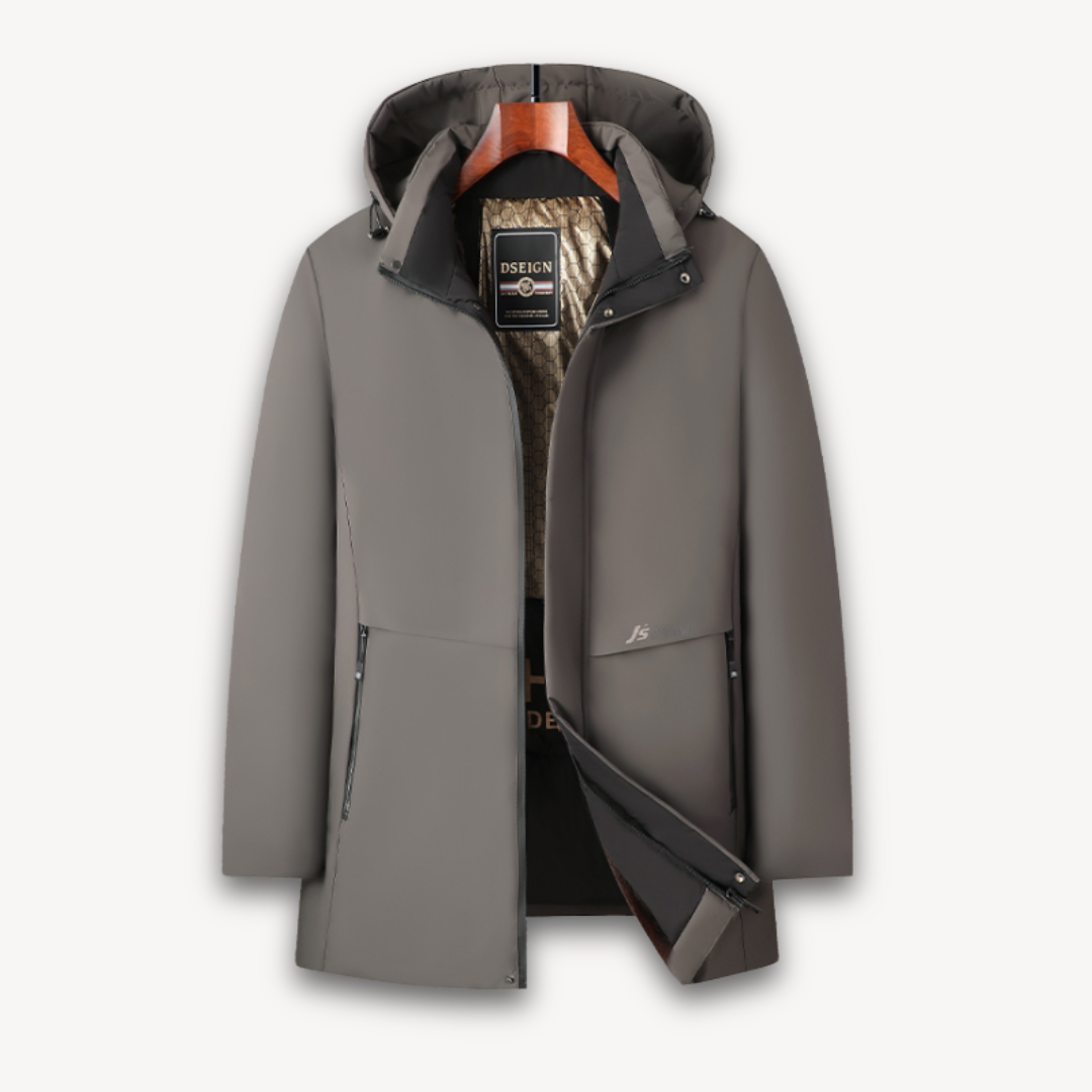 Mens Waterproof Softshell Jacket Lightweight Windproof Hooded - BritishMode
