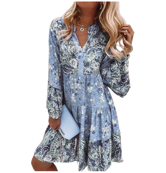 Womens Maxi Dress Floral Pattern Lightweight Summer