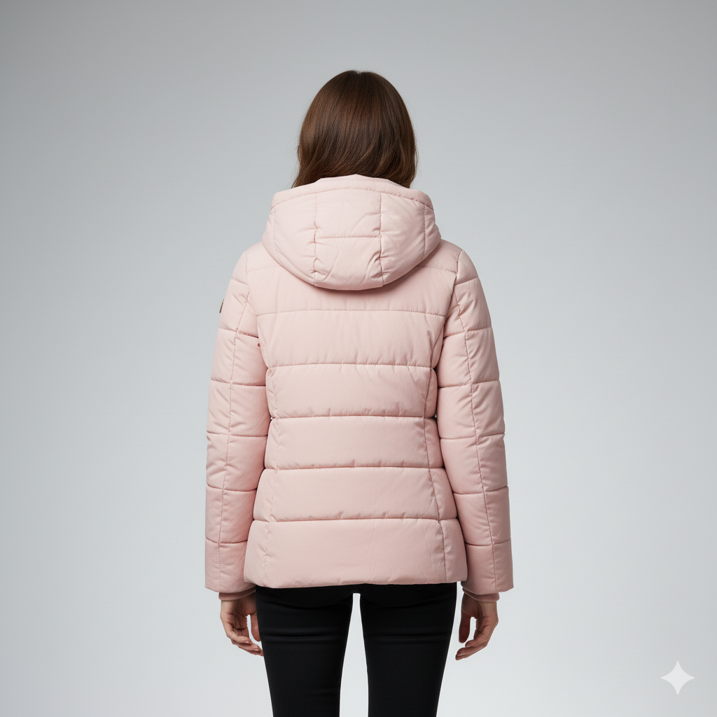 Womens Quilted Puffer Parka with Hood Winter Outerwear