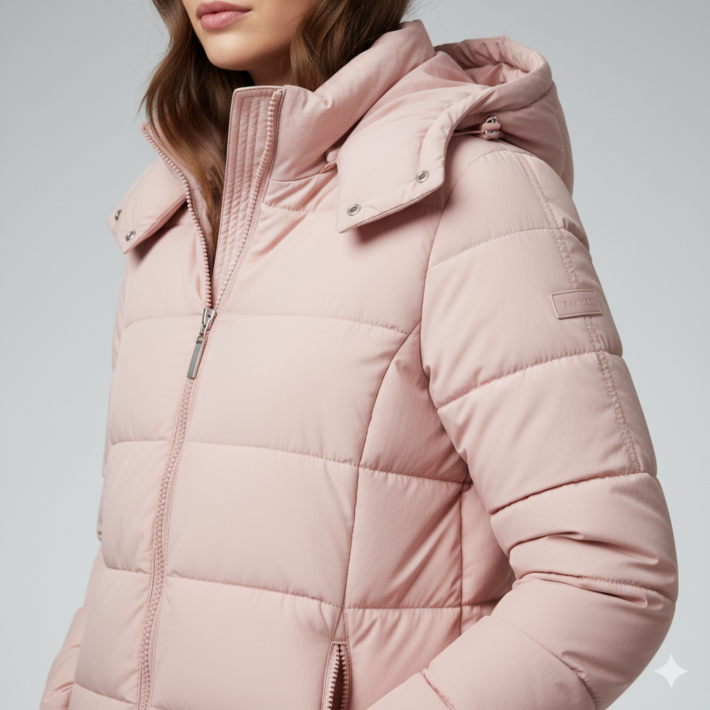 Womens Quilted Puffer Parka with Hood Winter Outerwear