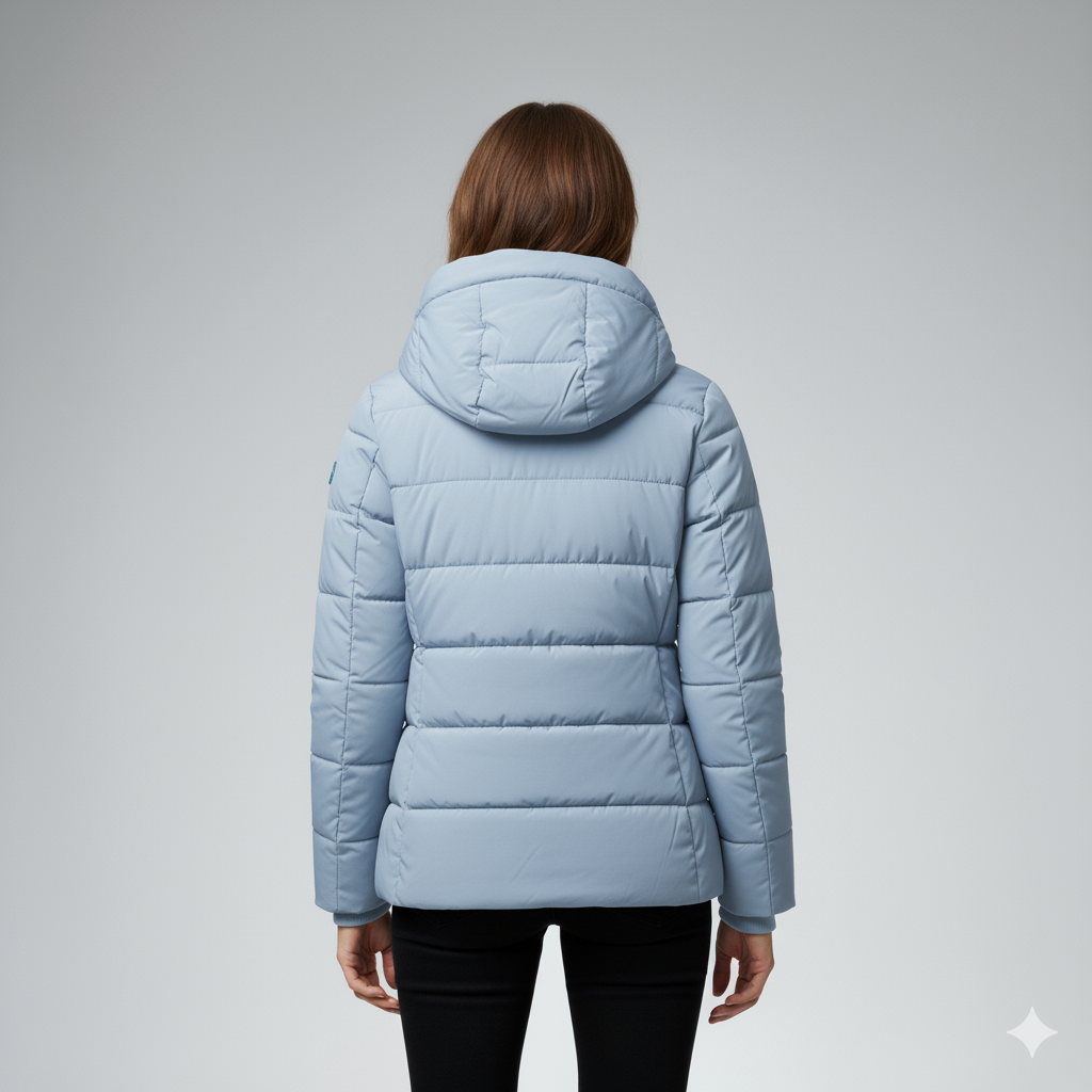 Womens Quilted Puffer Parka with Hood Winter Outerwear
