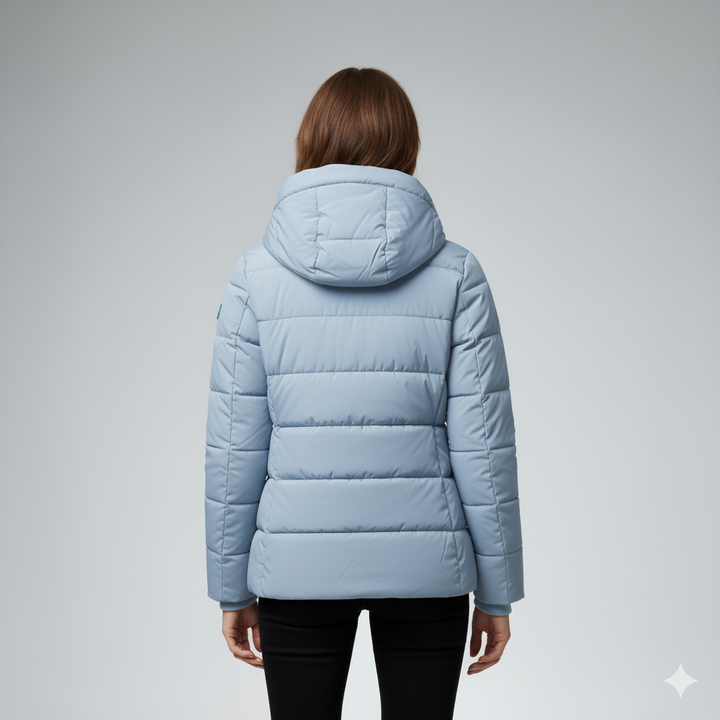 Womens Quilted Puffer Parka with Hood Winter Outerwear