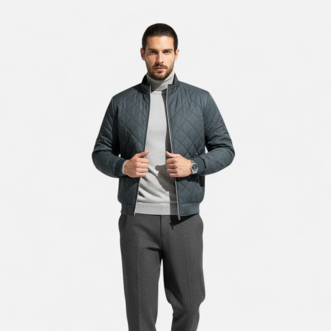 Mens Quilted Fleece Jacket Warm Fit - BritishMode