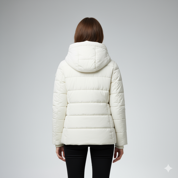 Womens Quilted Puffer Parka with Hood Winter Outerwear