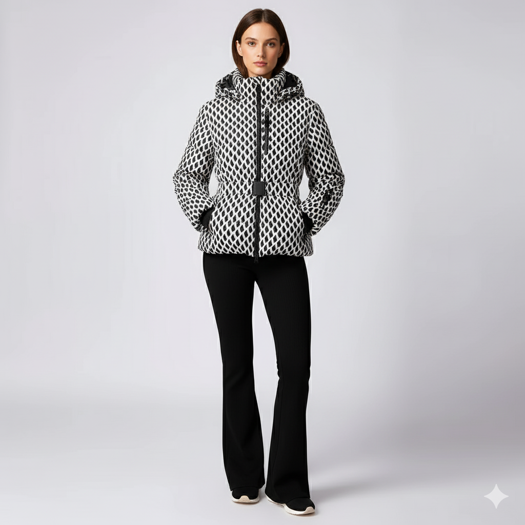 Womens Cotton Jacket with Waist Detail FrostLine Outerwear - BritishMode