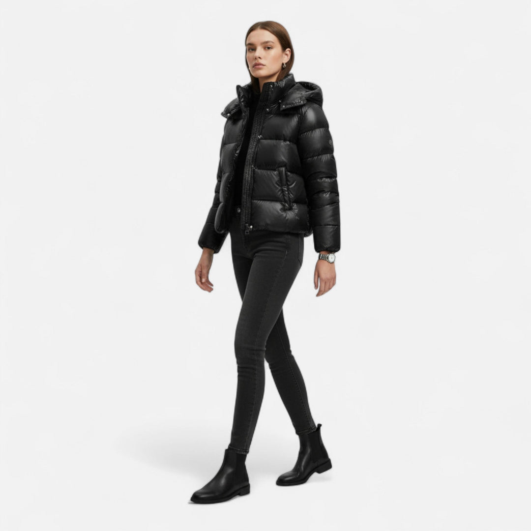 Womens Slim Puffer Jacket Lightweight Insulated Fit