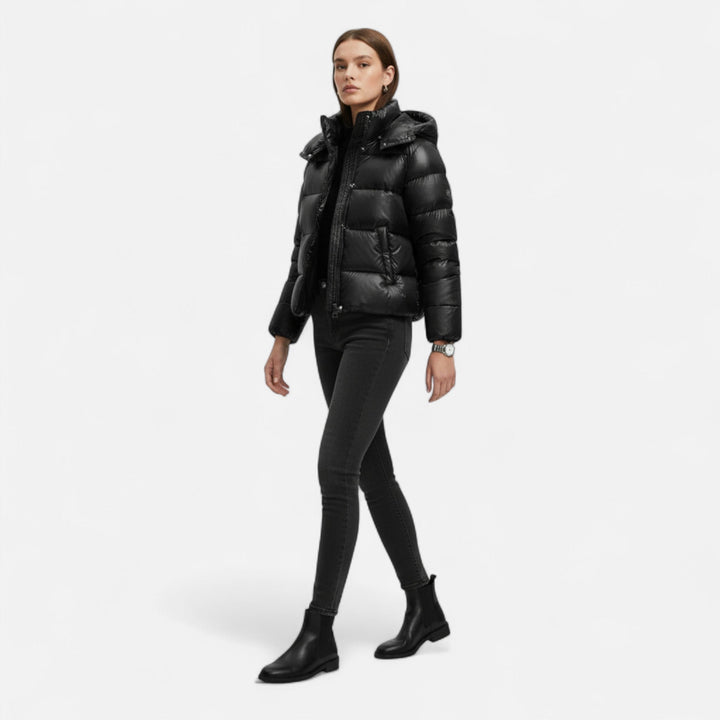 Womens Slim Puffer Jacket Lightweight Insulated Fit