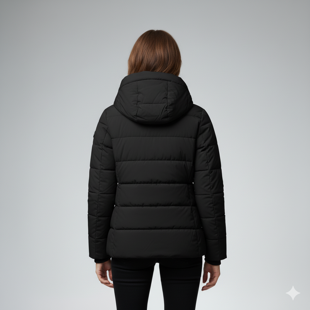 Womens Quilted Puffer Parka with Hood Winter Outerwear