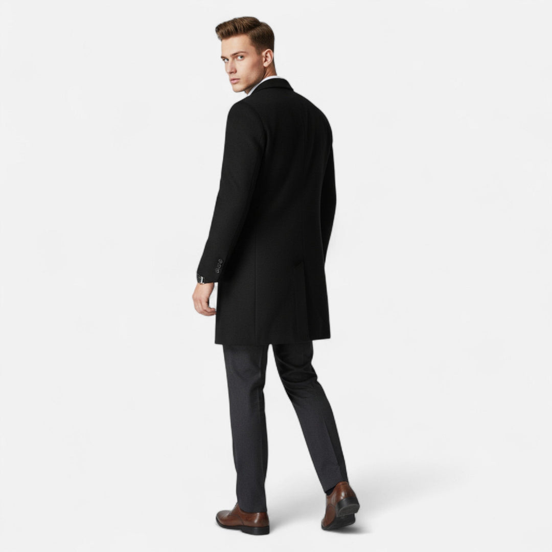 Mens Wool Overcoat Classic Tailored Fit