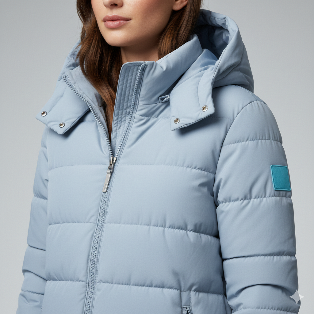 Womens Quilted Puffer Parka with Hood Winter Outerwear