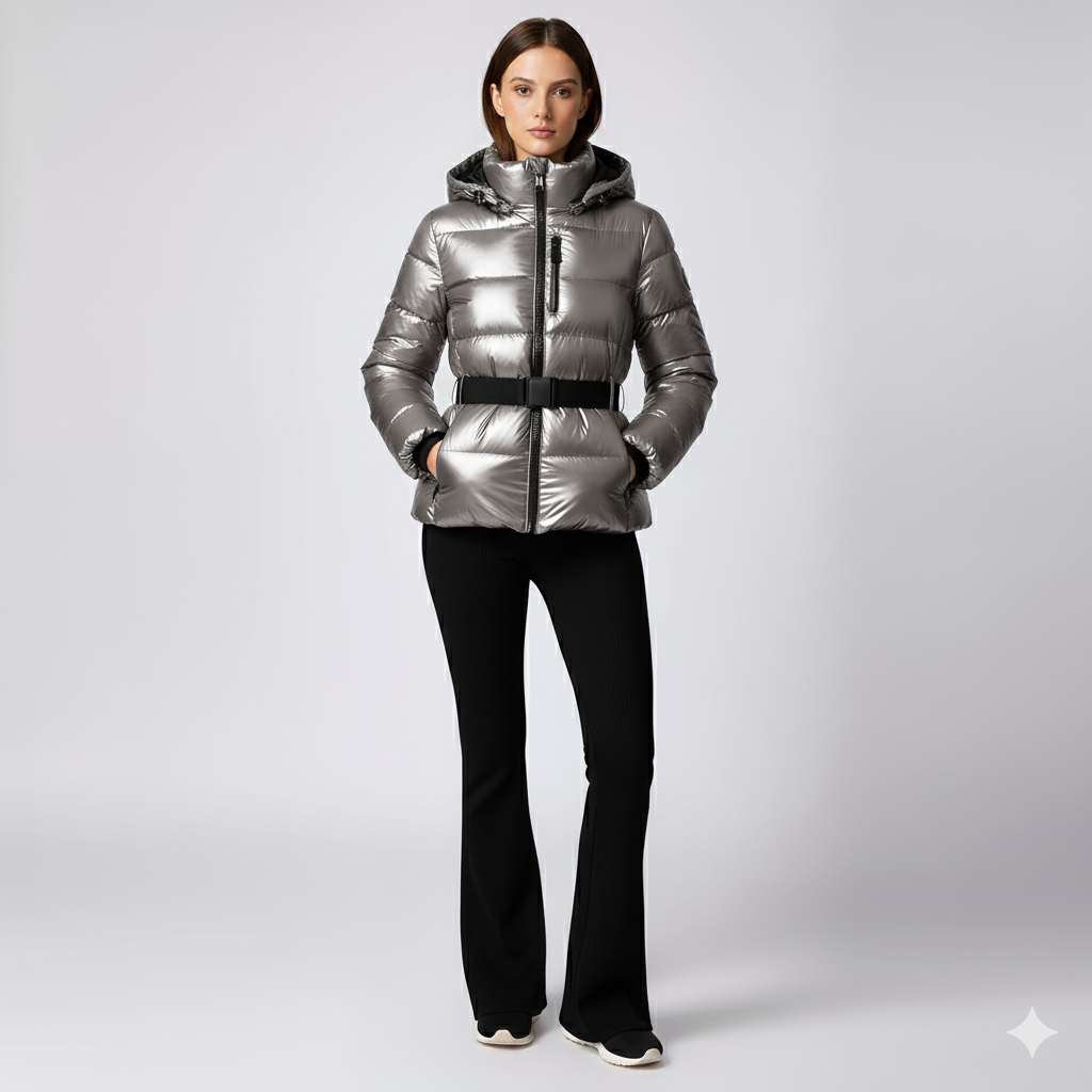 Womens Cotton Jacket with Waist Detail FrostLine Outerwear