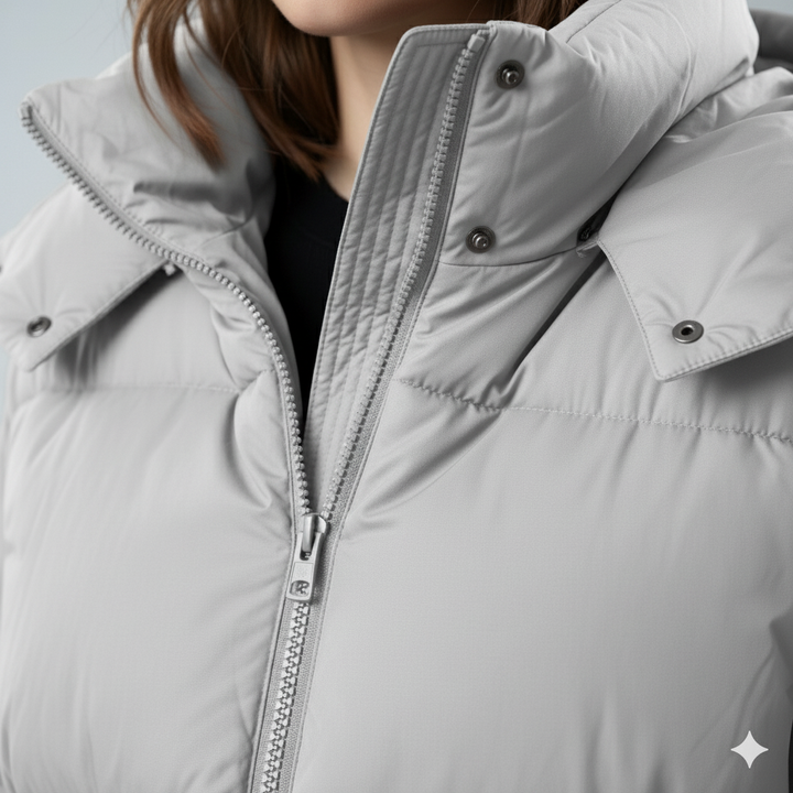 Womens Quilted Padded Jacket Oversized Hooded Winter Coat