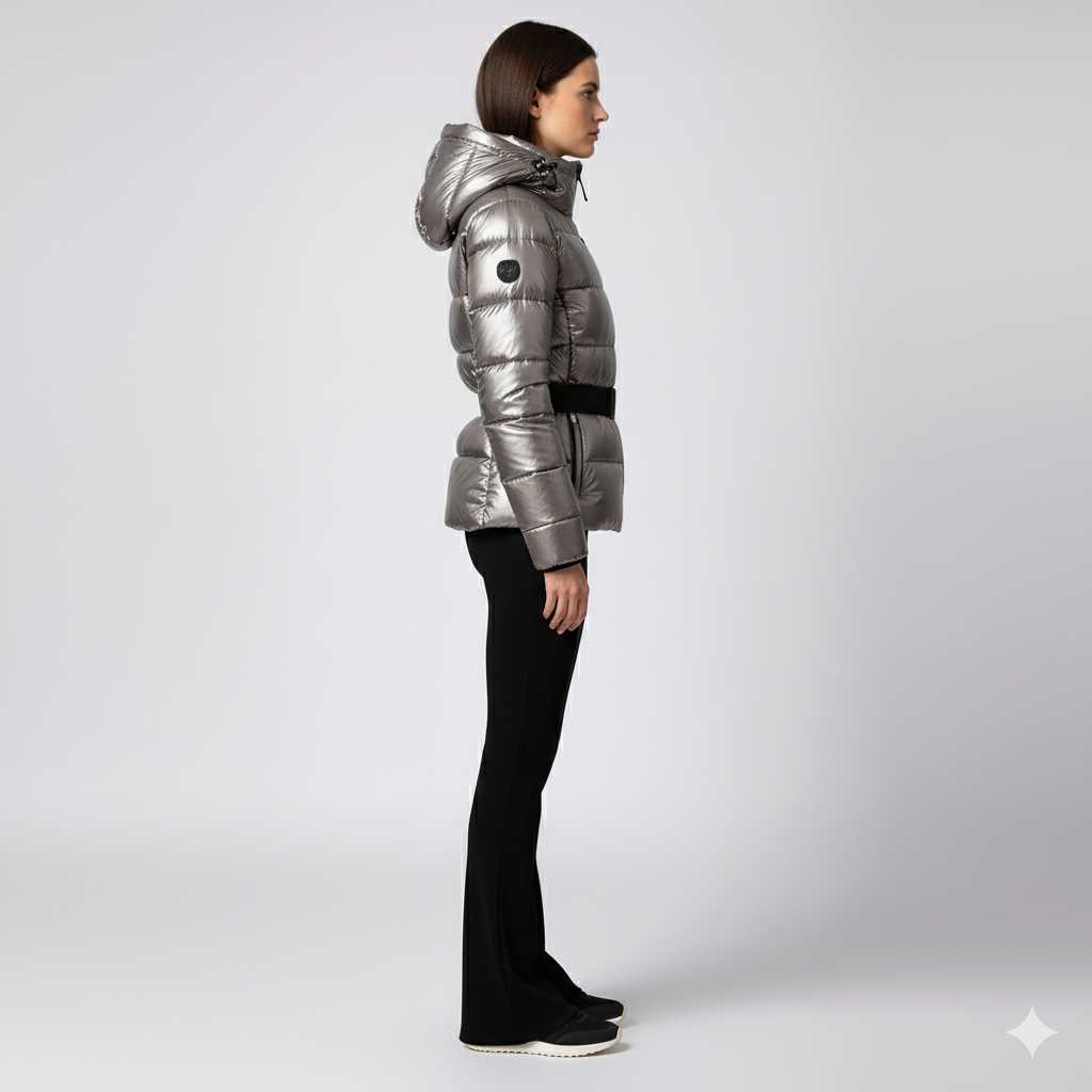 Womens Cotton Jacket with Waist Detail FrostLine Outerwear