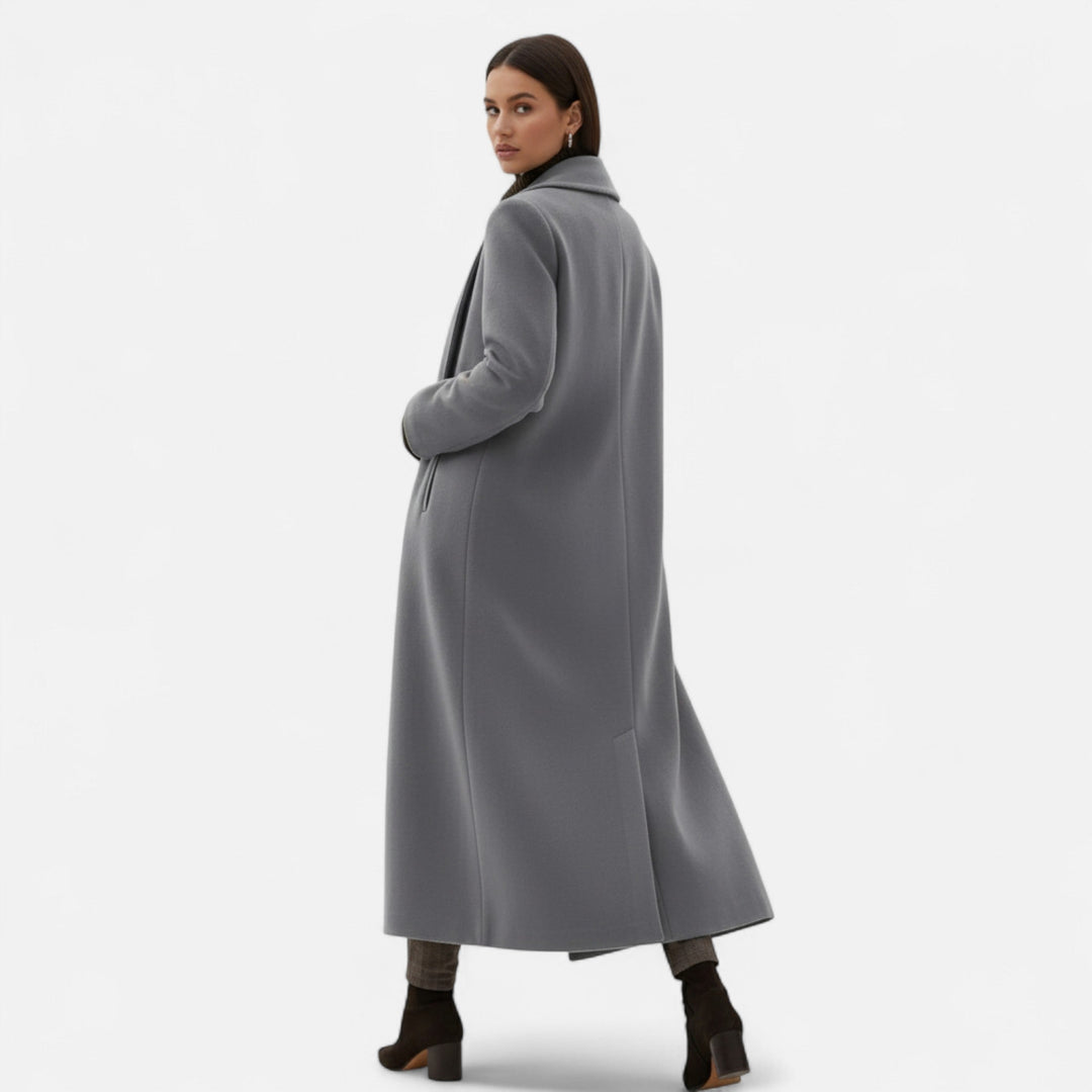 Womens Plus-Size Trench Coat Lightweight Lapel Long Fit