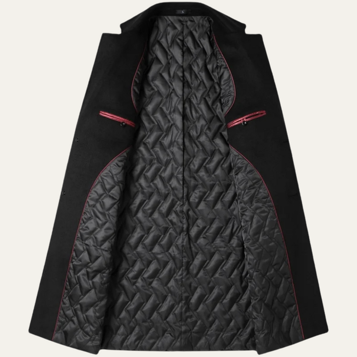 Mens Wool Long Winter Smart Coat Elegant Fit