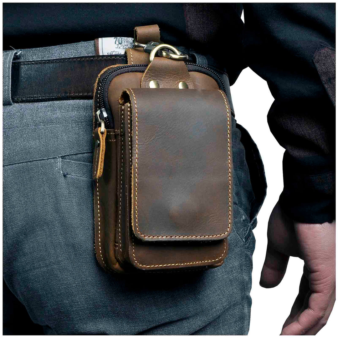 Unisex Shoulder Bag PU Leather Compact Everyday Use - BritishMode