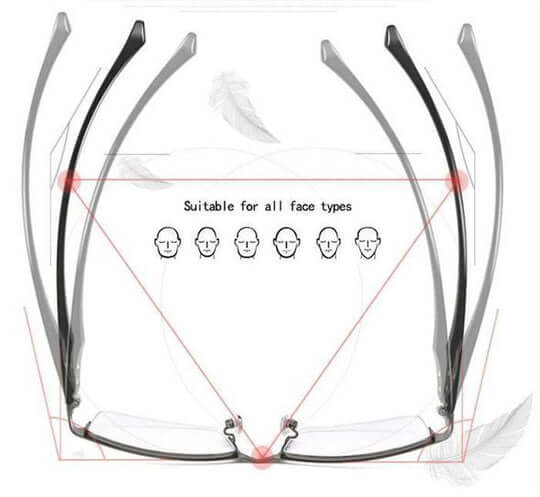 Unisex Multifocal Glasses Comfortable Vision Adaptive Design