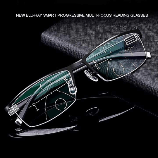 Unisex Multifocal Glasses Comfortable Vision Adaptive Design