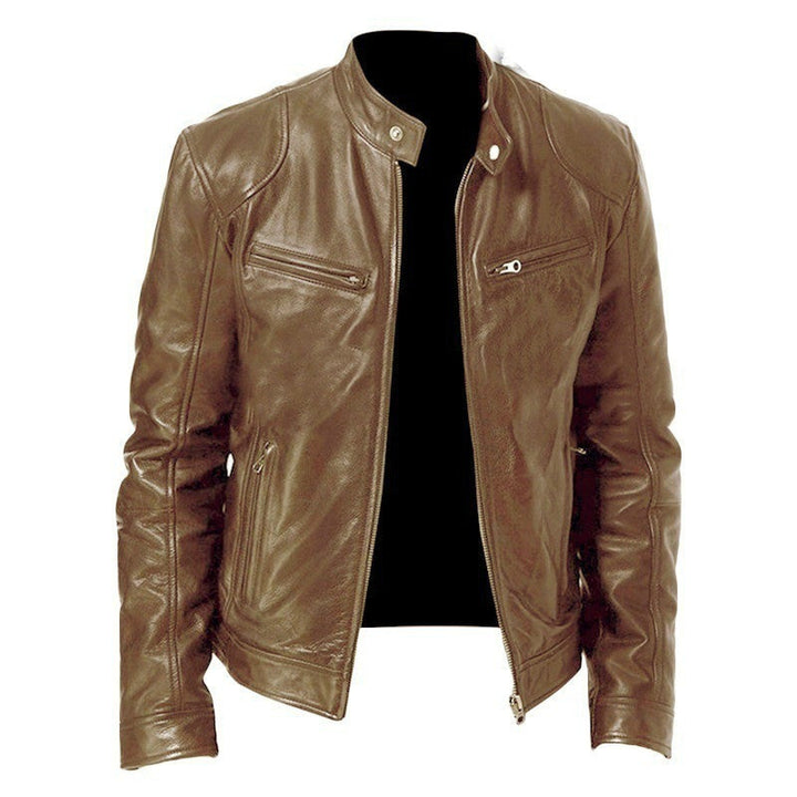 Mens Leather Jacket Classic Fit - BritishMode