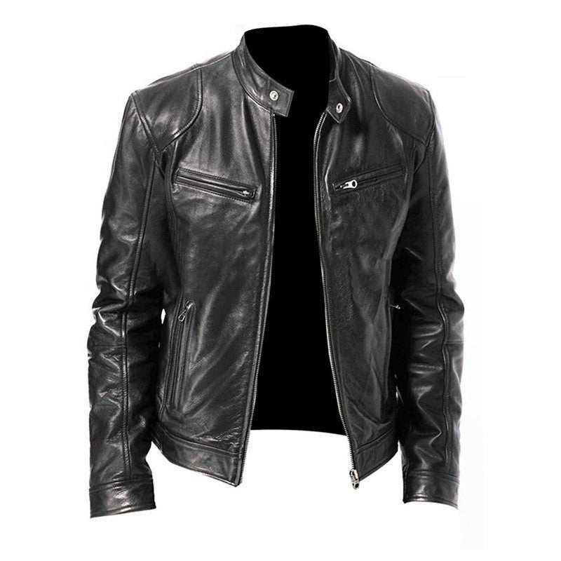 Mens Leather Jacket Classic Fit
