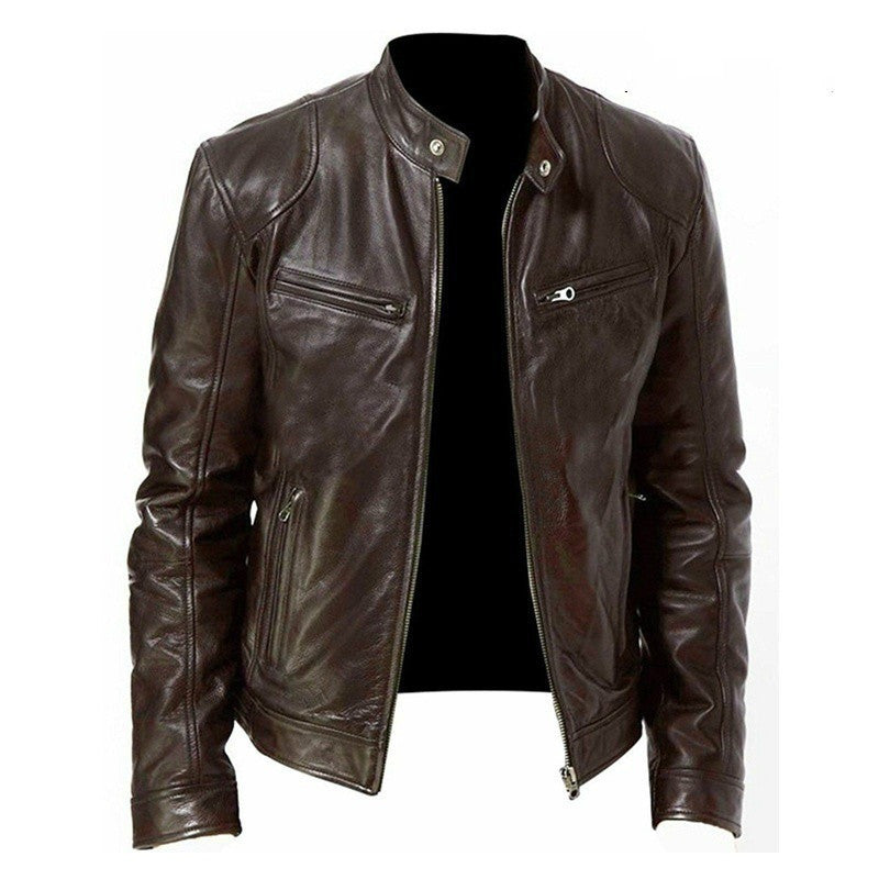 Mens Leather Jacket Classic Fit