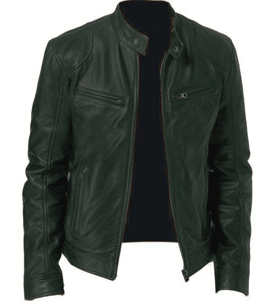 Mens Leather Jacket Classic Fit