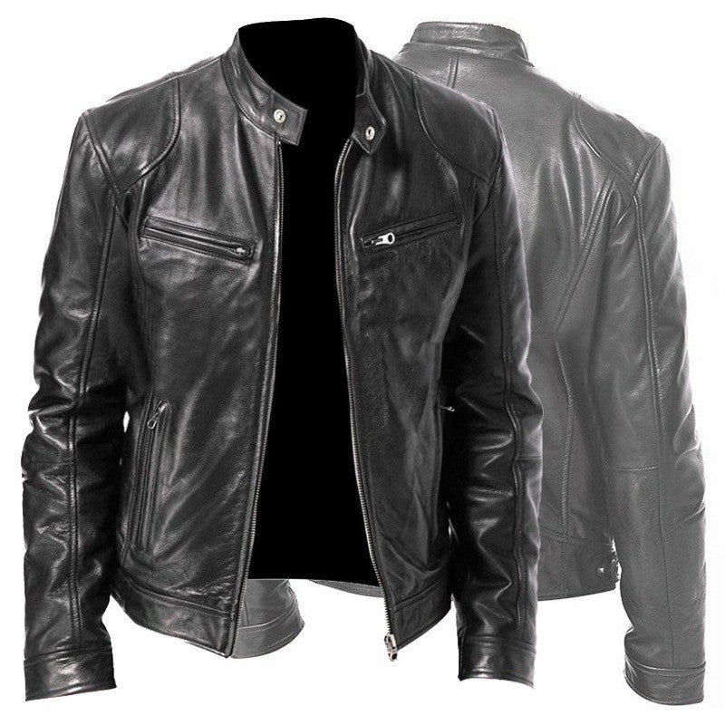 Mens Leather Jacket Classic Fit