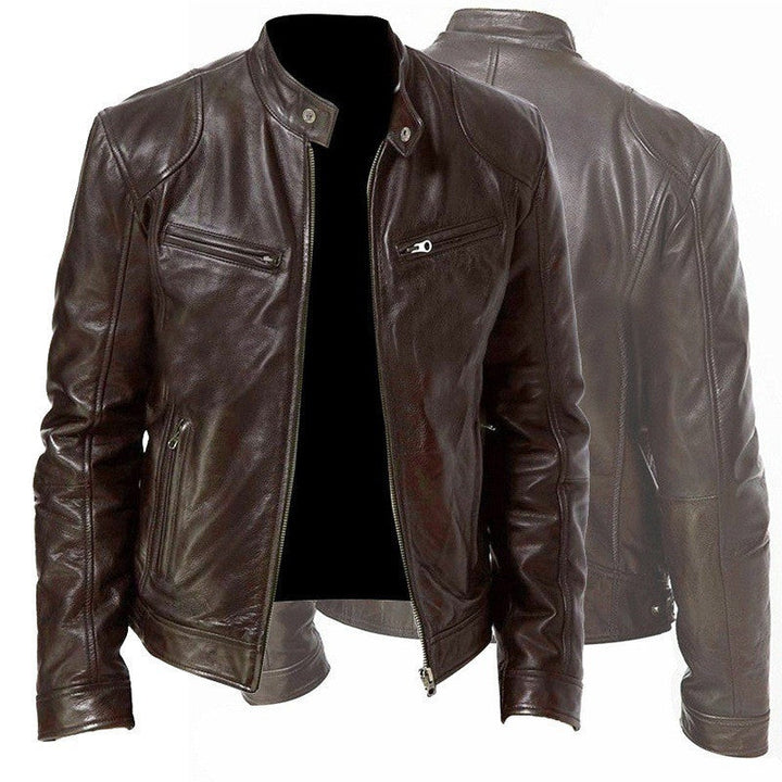 Mens Leather Jacket Classic Fit