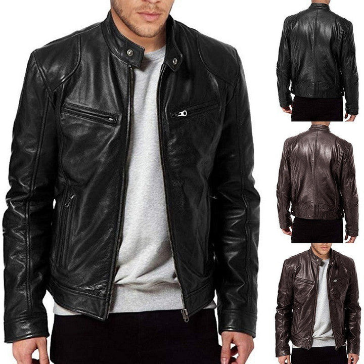 Mens Leather Jacket Classic Fit