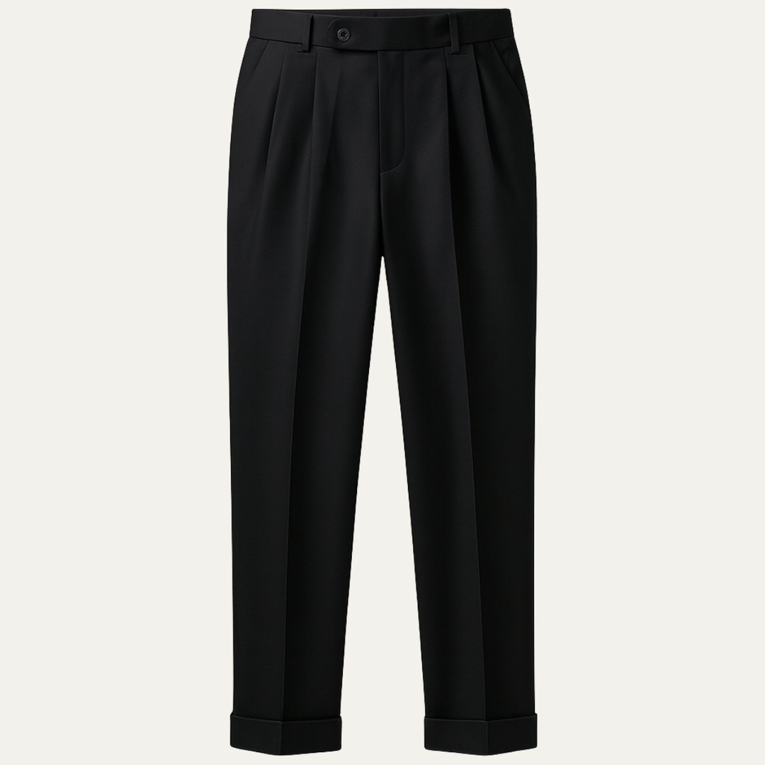 Mens Slim Fit Dress Trousers Casual Straight - BritishMode