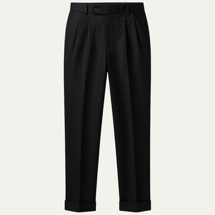 Mens Slim Fit Dress Trousers Casual Straight - BritishMode