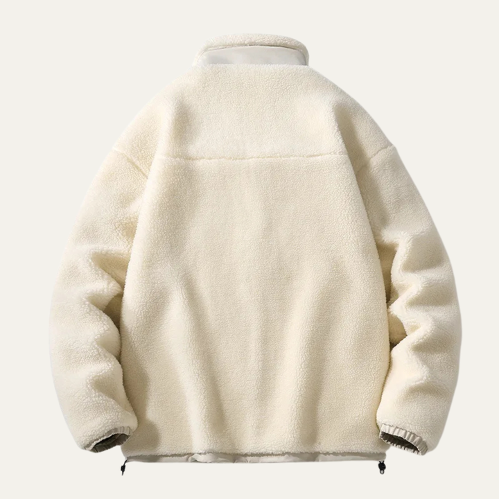 Mens Fleece Jacket Zip-Up Casual Warm Winter