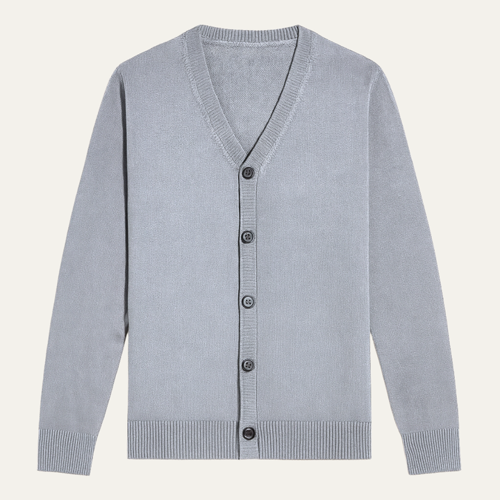 Mens Lightweight Button Cardigan Casual V-Neck - BritishMode