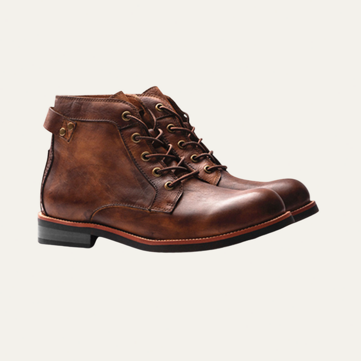 Mens Leather Lace-Up Boots Classic Style