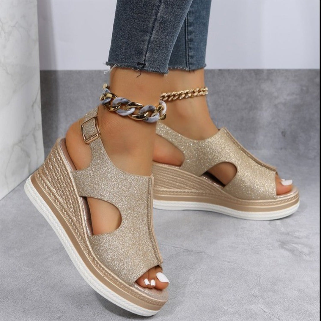 Womens Wedge Sandals Comfortable Casual Fit - BritishMode