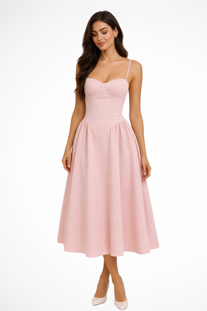 Womens Wedding Guest Dress Elegant Fit - BritishMode