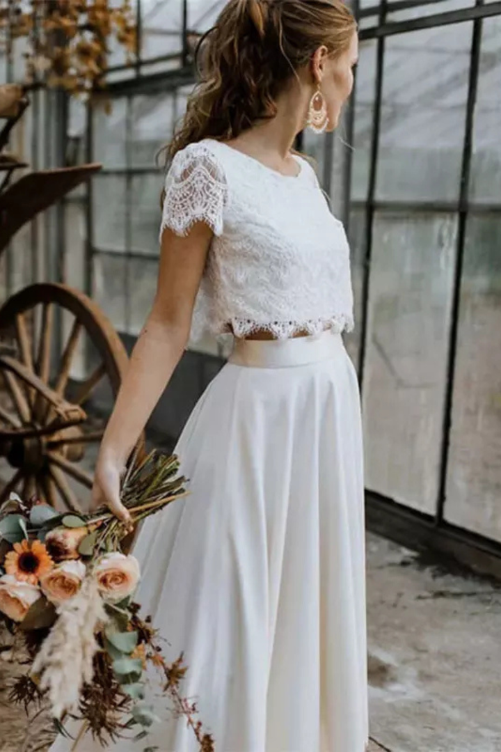 Womens Lace Top and Maxi Skirt Set Wedding Guest