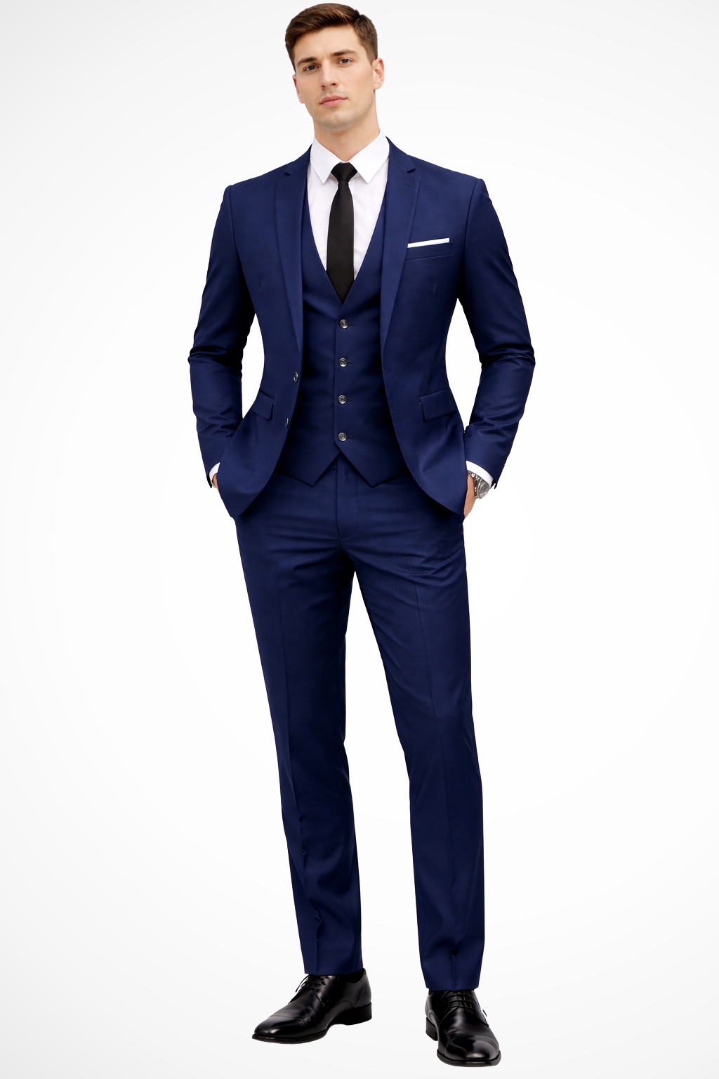 Mens Slim Fit Notch Lapel Suit Wedding Guest - BritishMode