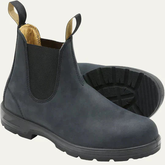 Mens Chelsea Boots Leather Slip-On Classic Fit