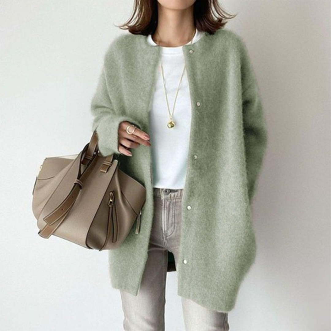 Womens Cardigan Knit Lightweight Relaxed Fit