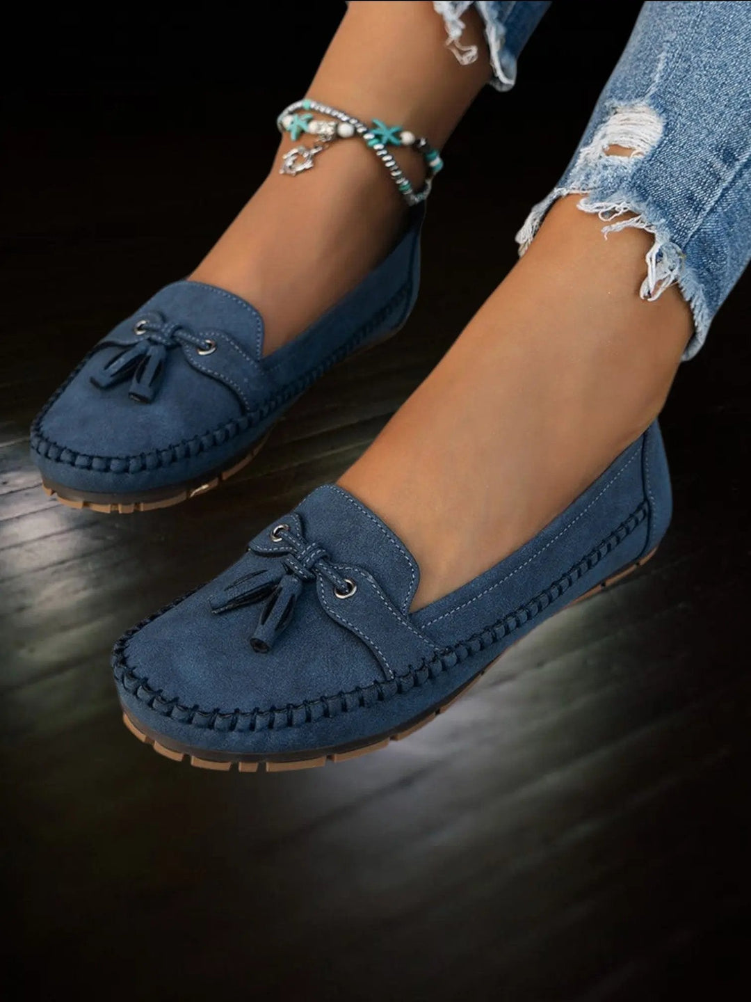 Womens Moccasin Slippers Orthopedic Footbed Soft Padding - BritishMode