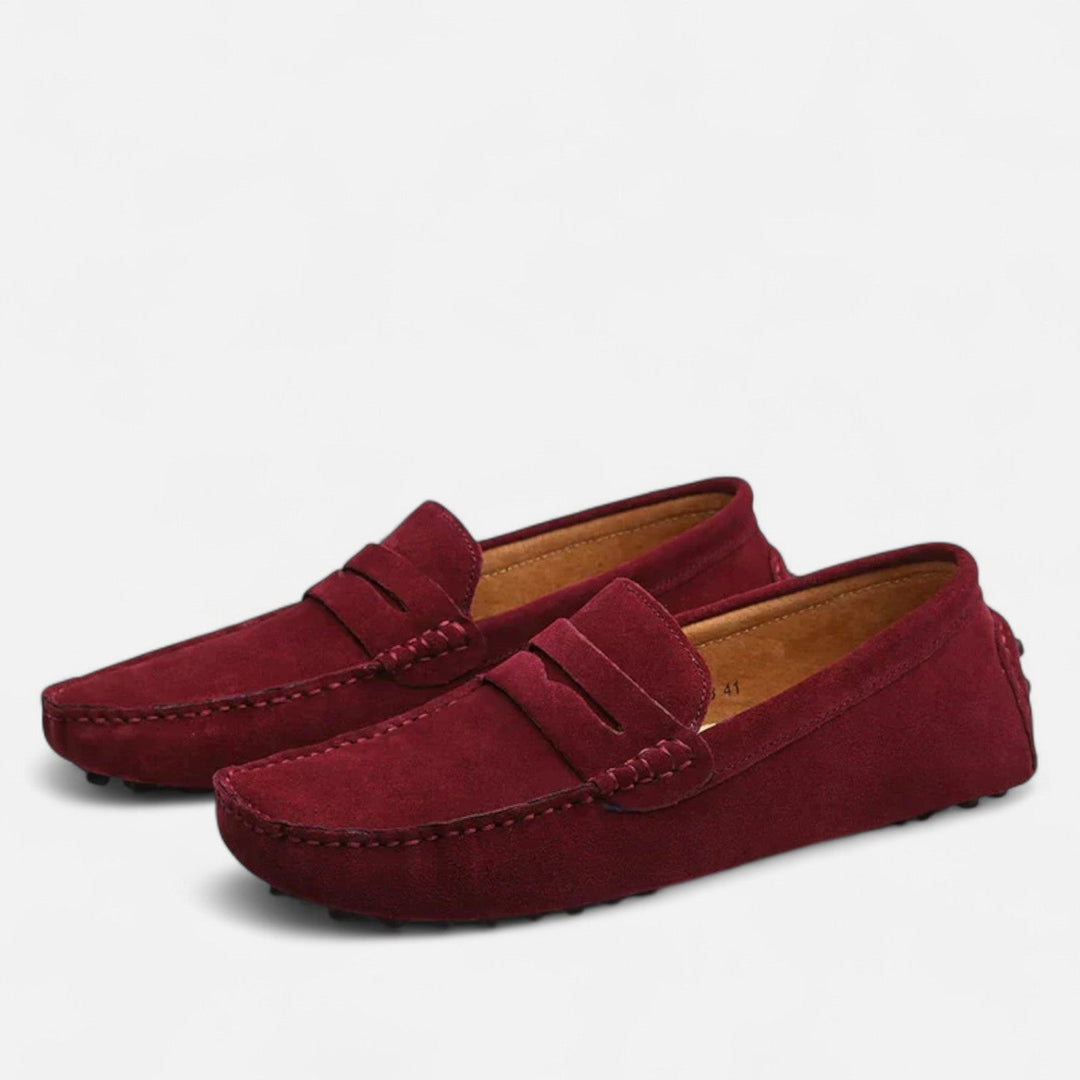 Mens Driving Loafers Suede Penny Style