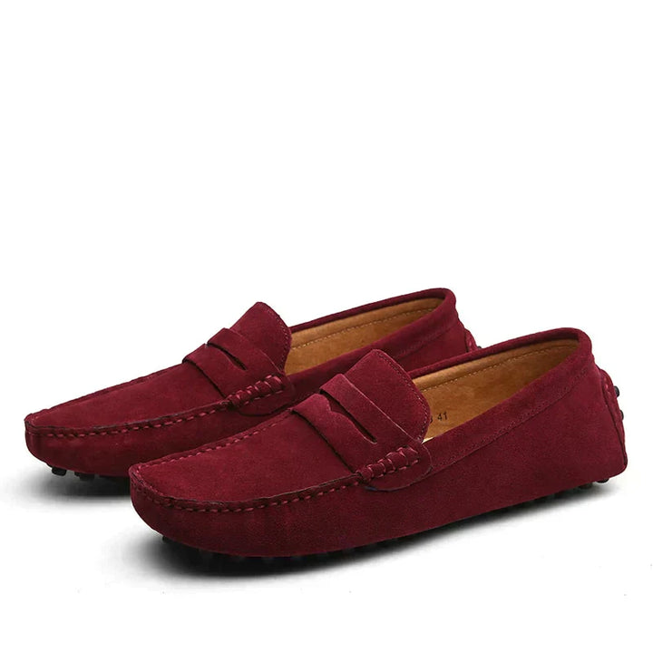 Mens Casual Loafers Leather Slip-On